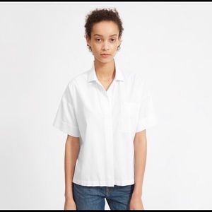 Everlane NWT Short Sleeve White Button Down Sz 00
